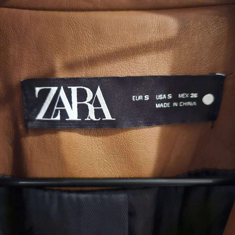 Zara brown faux