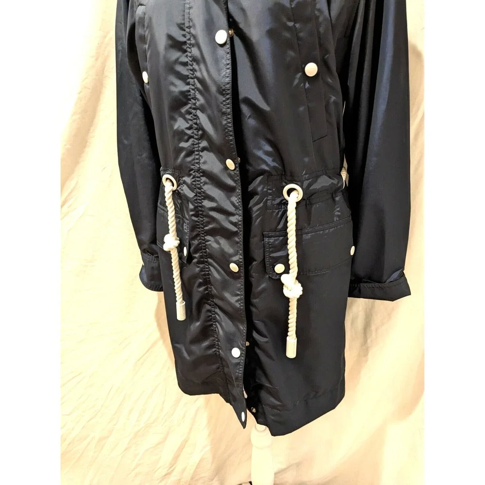 New Condition Michael Kors Womens Hooded Eco Anorak Jacket Dark Blue Size Sz:‎ S