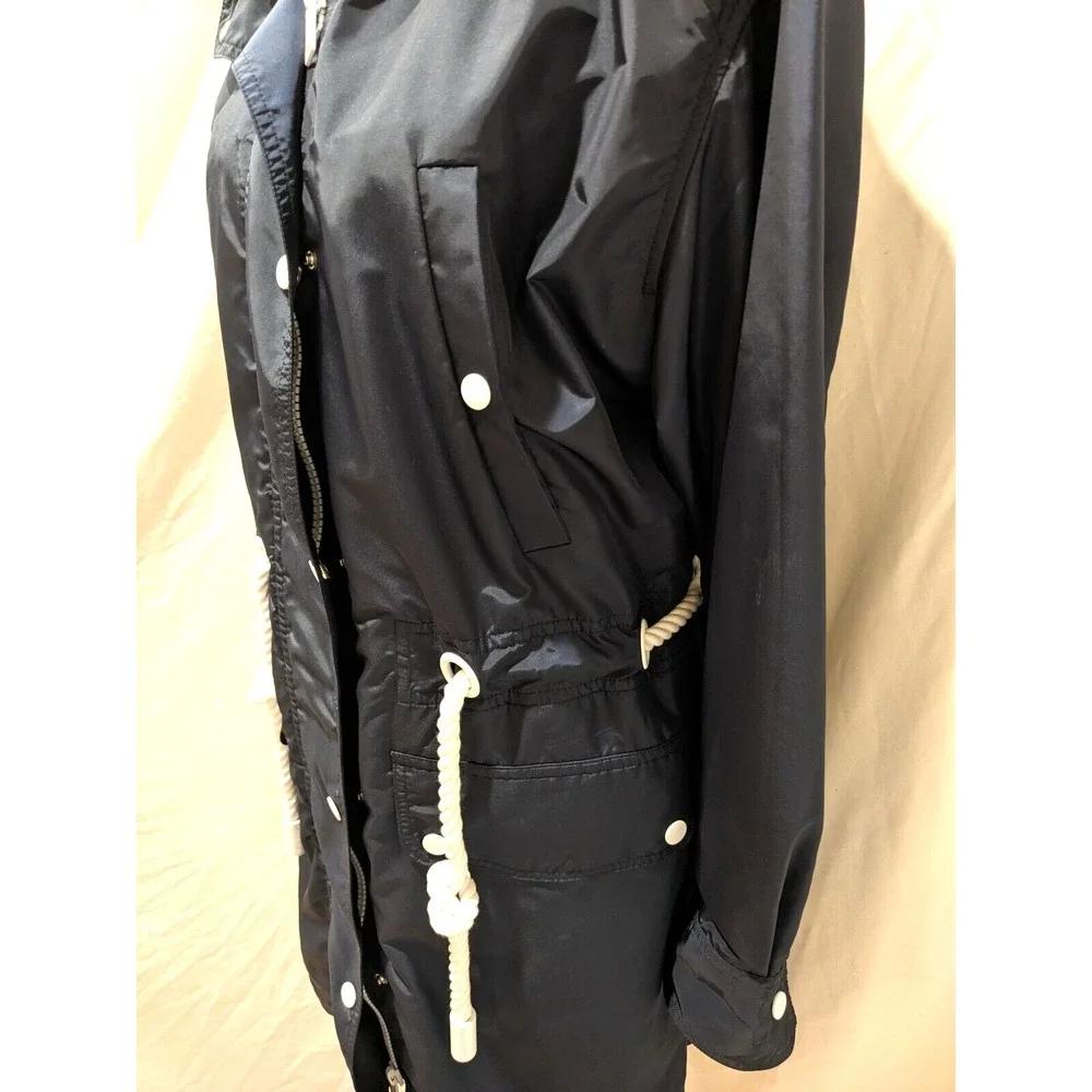 New Condition Michael Kors Womens Hooded Eco Anorak Jacket Dark Blue Size Sz:‎ S