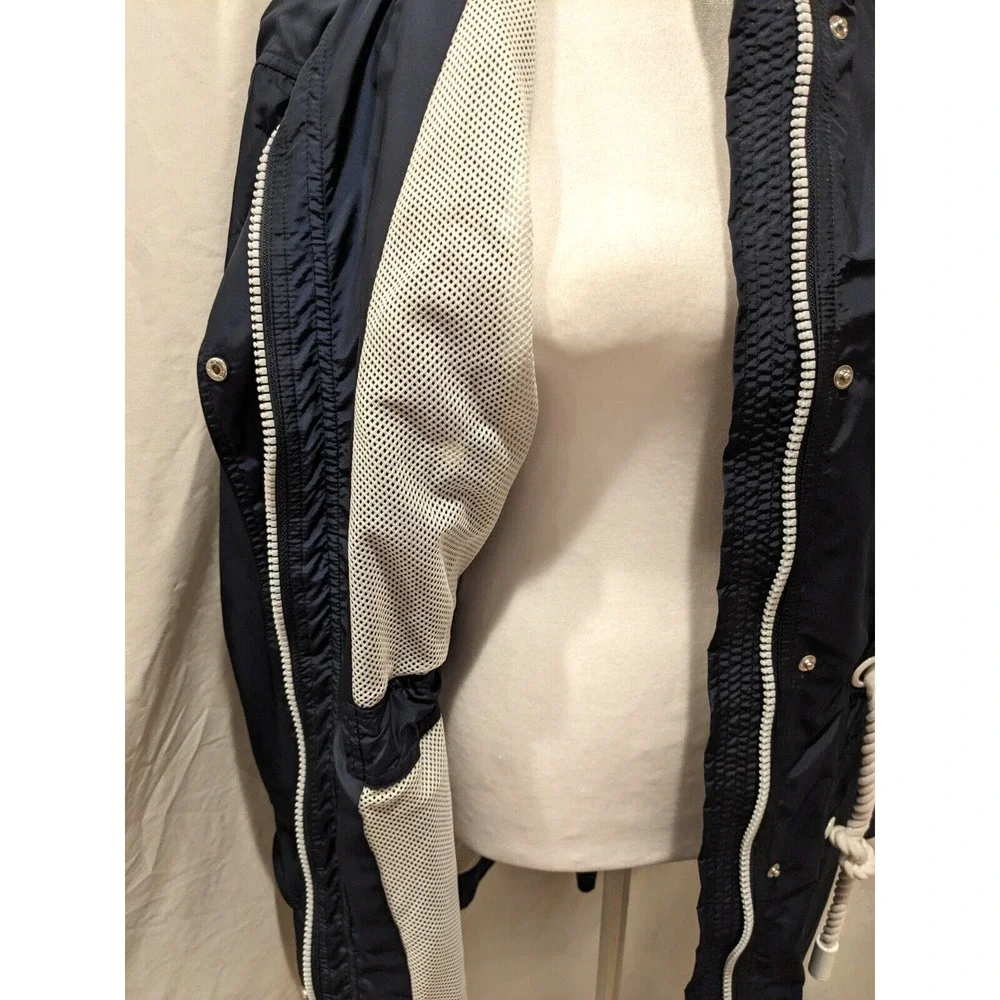New Condition Michael Kors Womens Hooded Eco Anorak Jacket Dark Blue Size Sz:‎ S