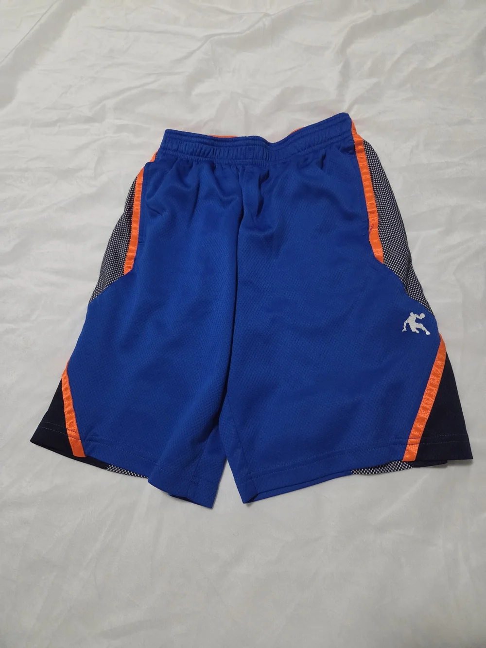And1 Blue Athletic Shorts with Orange Accent