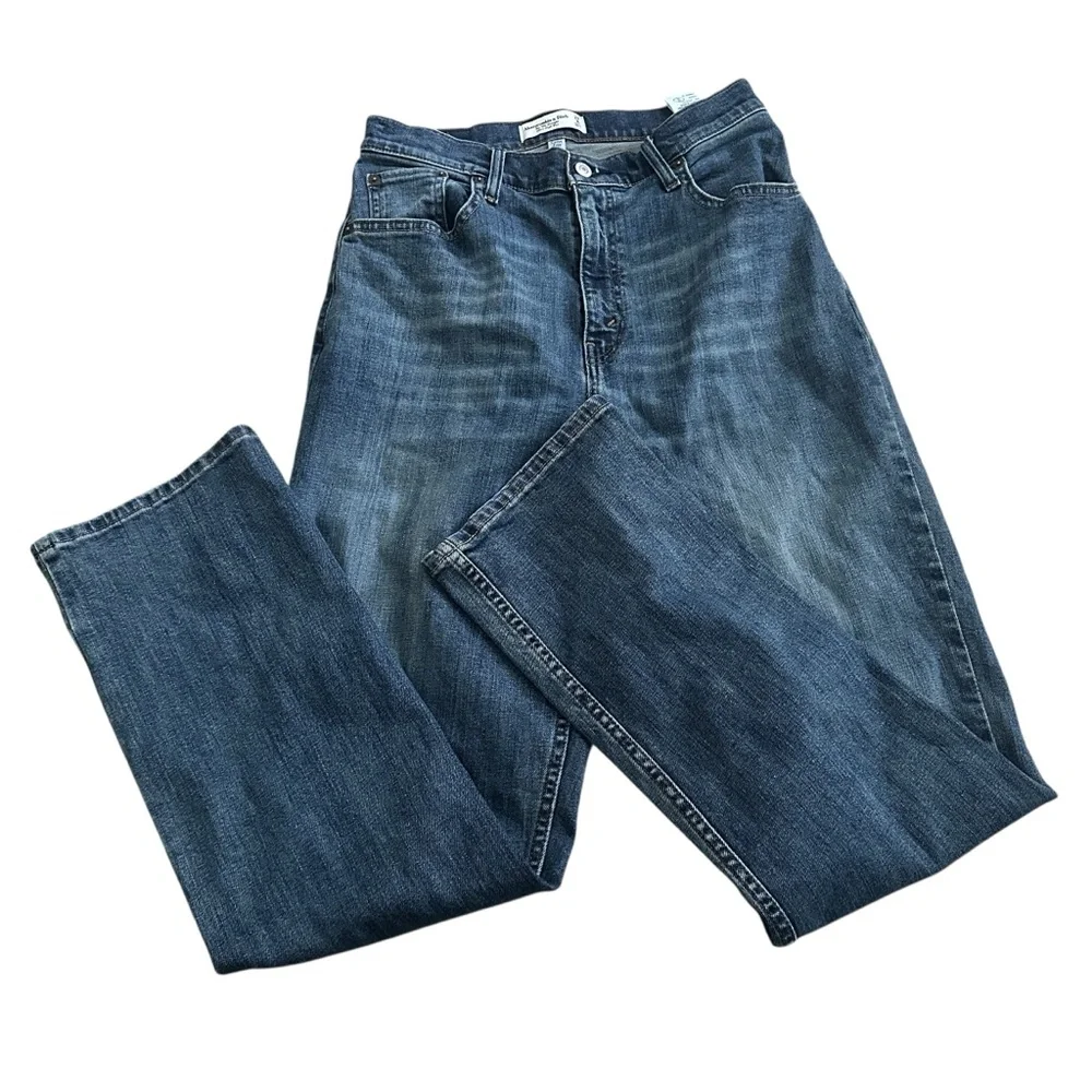 Abercrombie Fitch 90s Straight‎ Ultra High Rise Curve Denim Jeans Womens 28 (8)