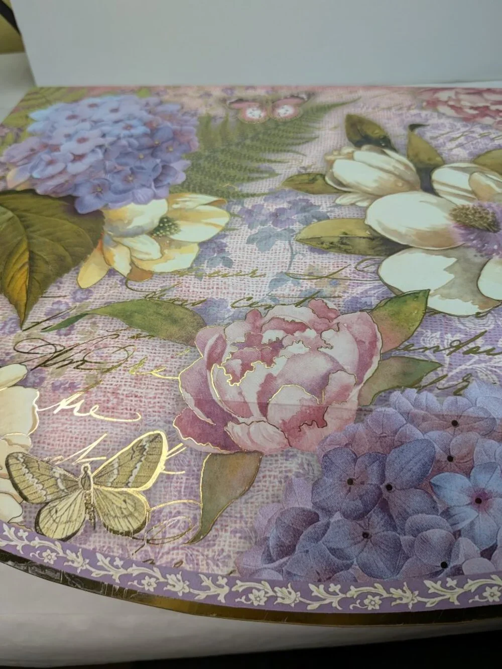 Susan Winget Botanical Gift Box Lot 3pc Lavender Book Hydrangea Peony