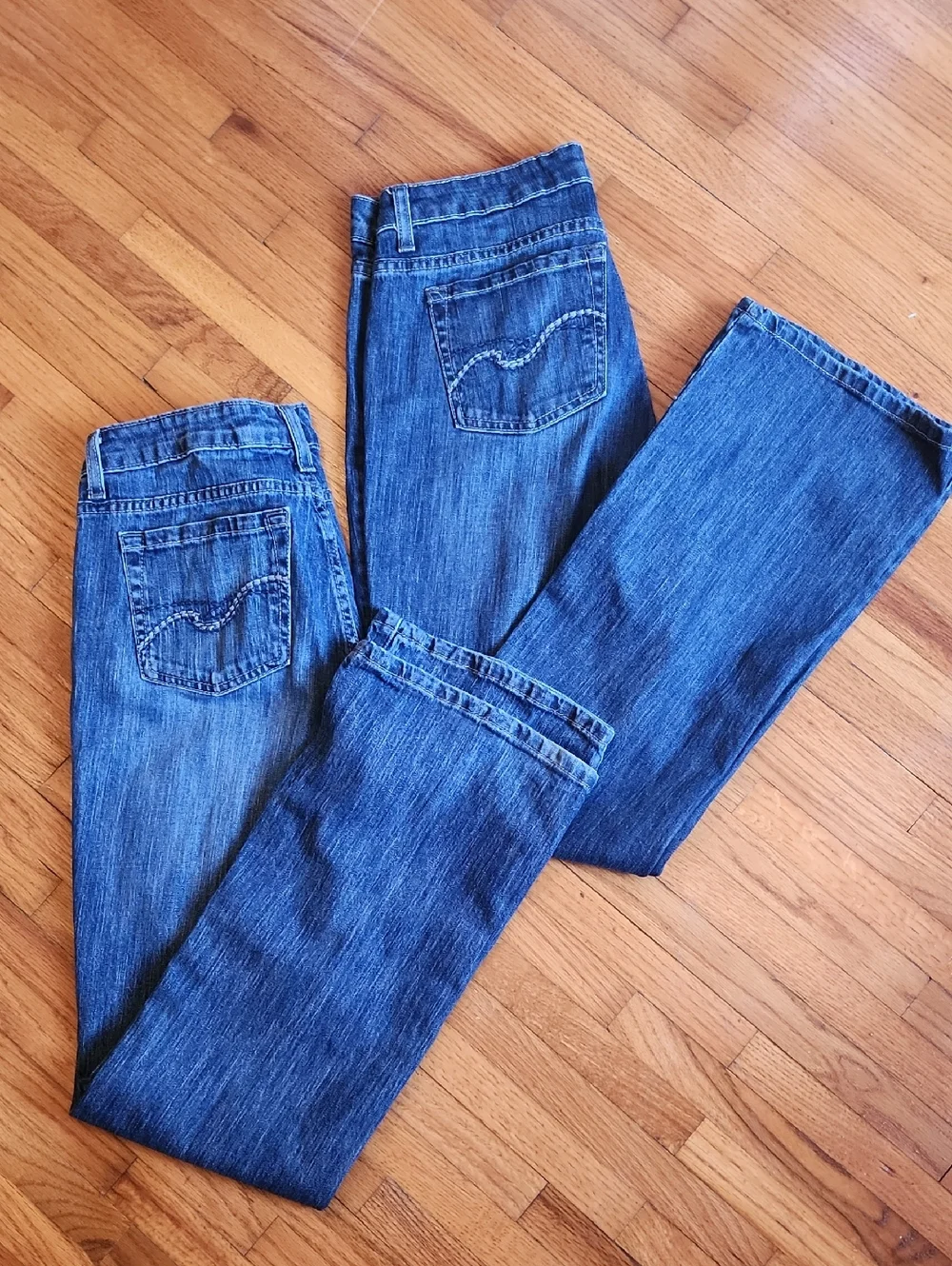 Lot of 2 St. John’s Bay Bootcut Jeans Size 6 Short Blue Denim Medium Wash