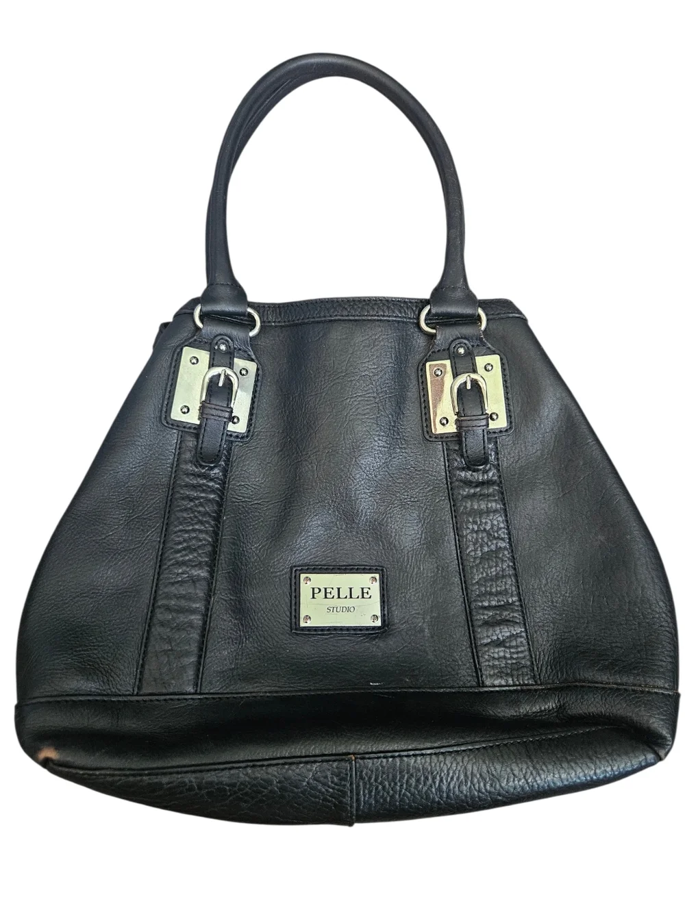 Wilsons Vintage‎ Y2K Pelle Studio Black Leather Shoulder Bag