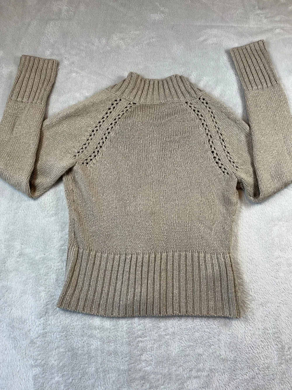 Ann Taylor LOFT sz S Long Sleeve Sweater Coastal Cabincore V-Neck Versatile NWT
