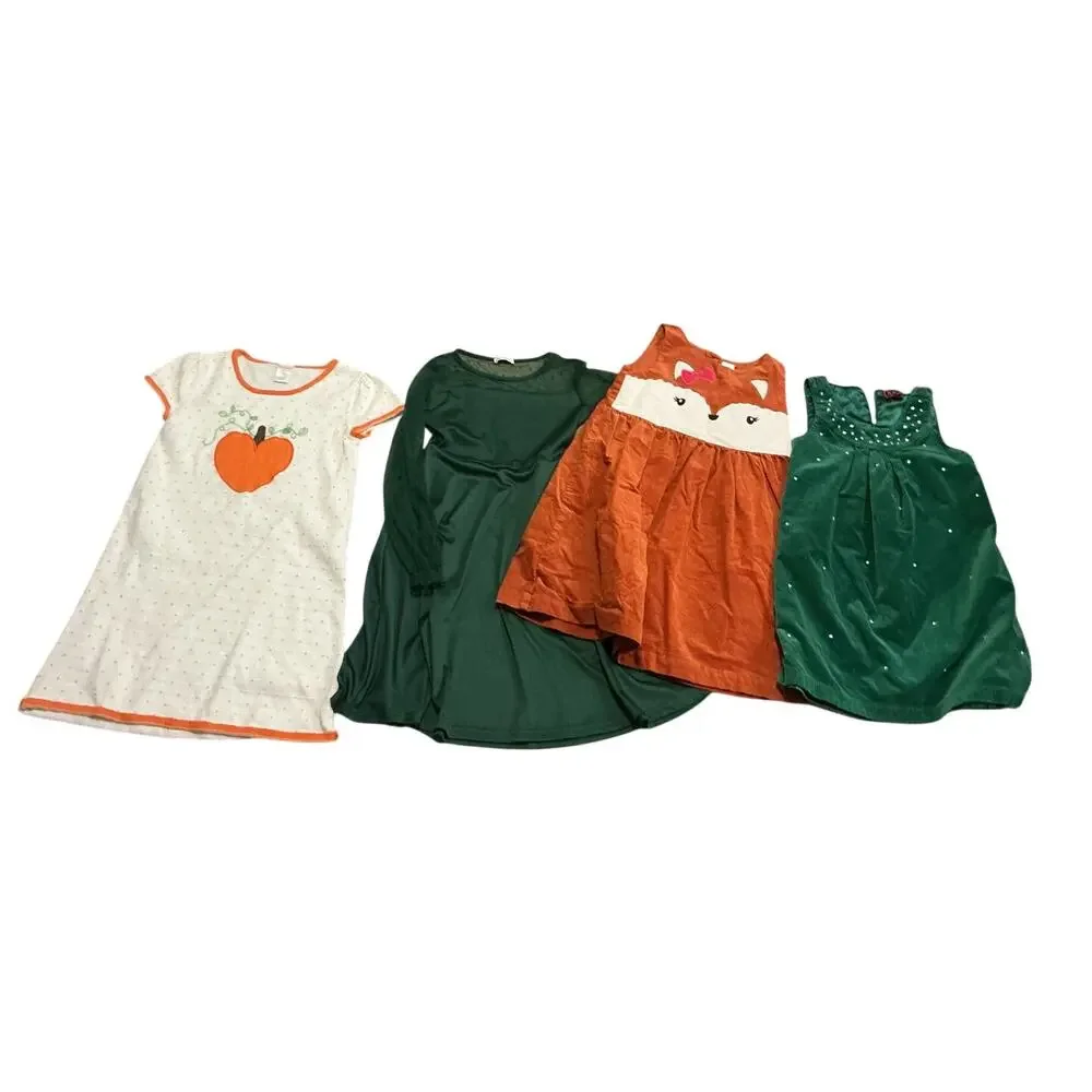 Girls Holiday Dress Bundle Size 10 Velvet Corduroy Fox Fall Christmas Sequin