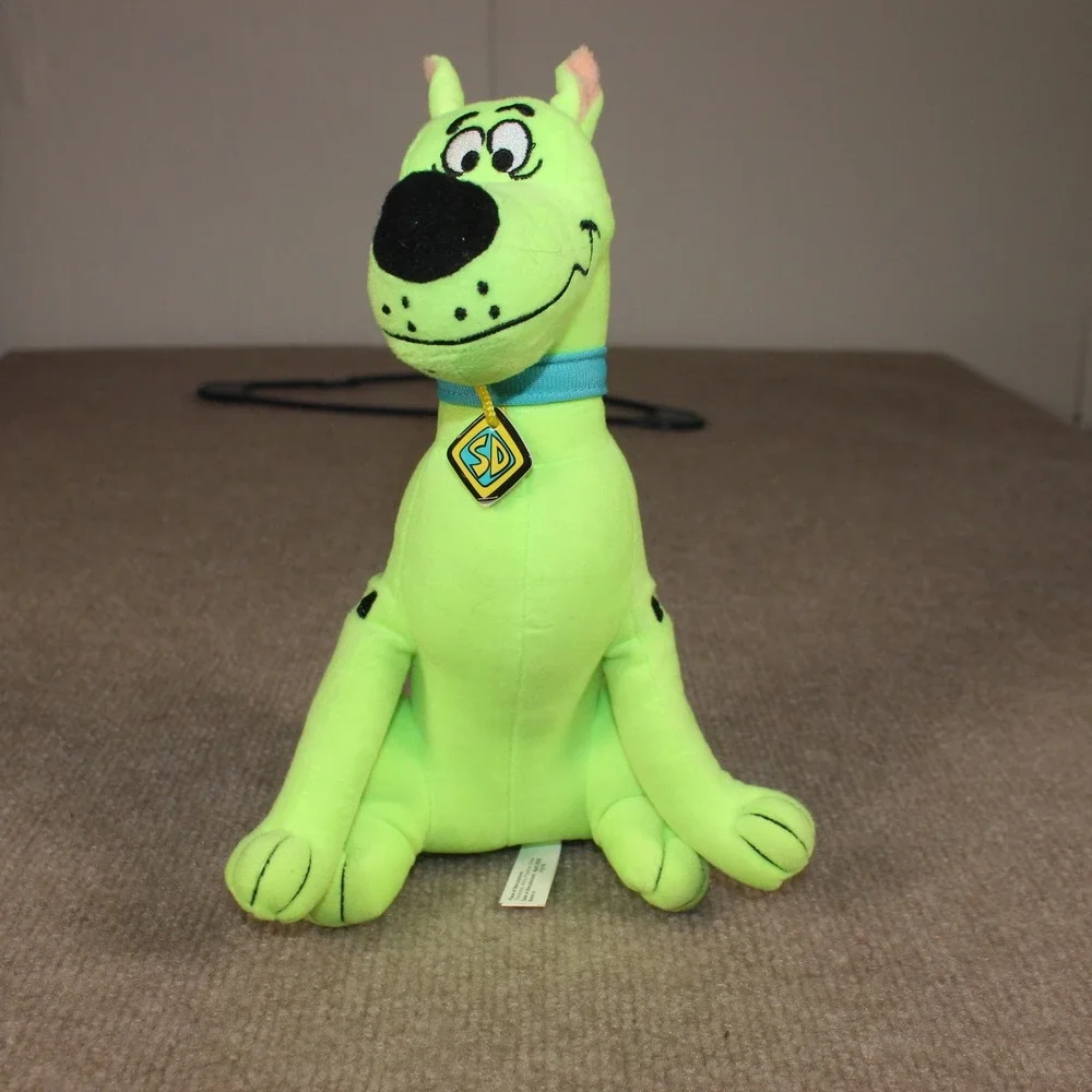Scooby-Doo Neon Green Plush Toy Factory Stuffed Animal 10 Inch SD Collar