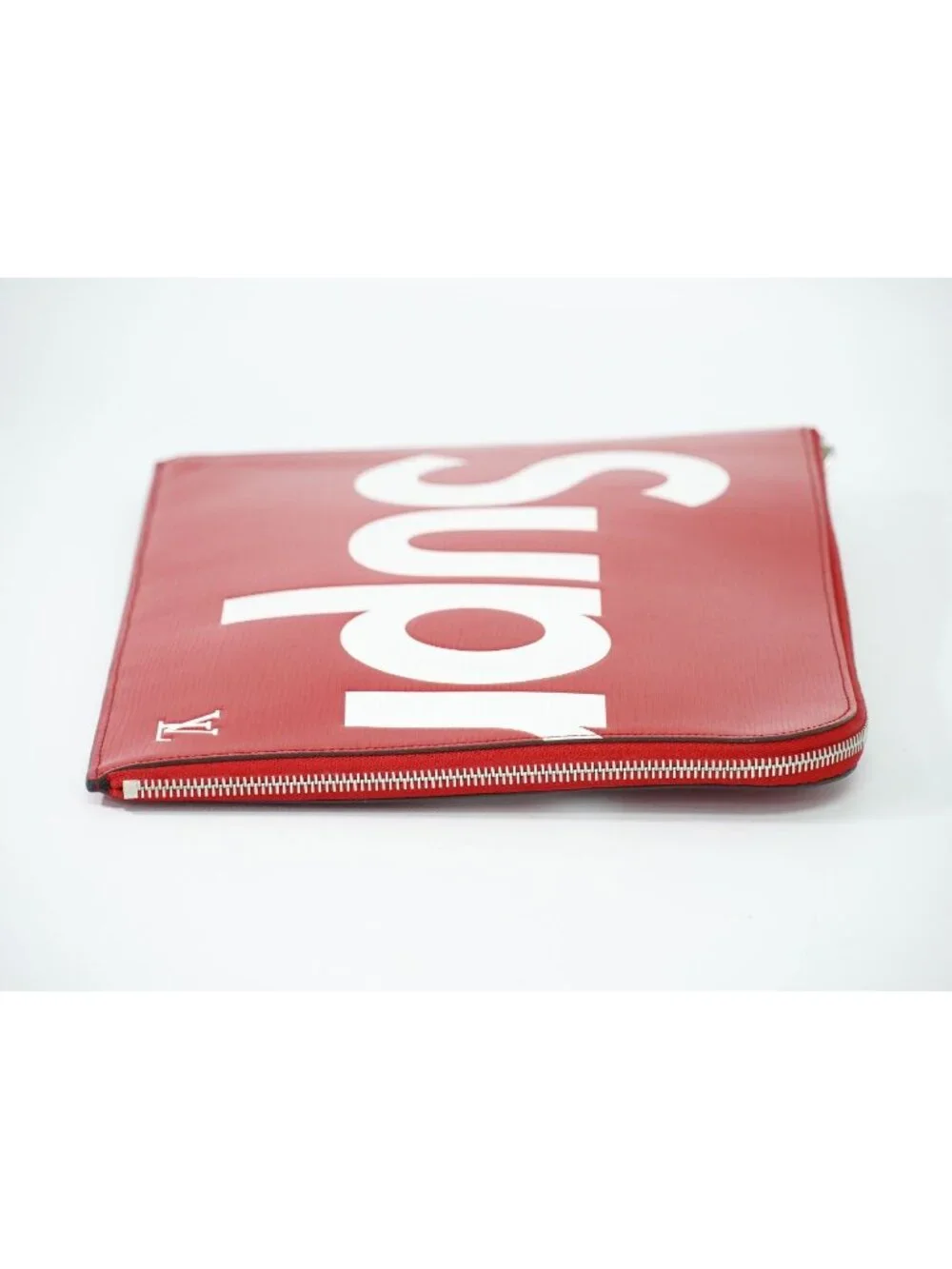 Louis Vuitton LV Supreme Pochette Jour GM Epi Leather Clutch Red White