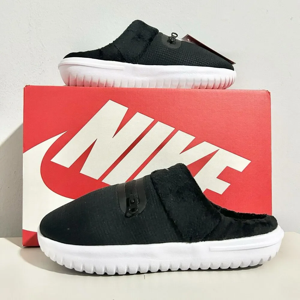 Nike Wmns Burrow “Black White” Women’s Size 7 Lifestyle Comfort Slip-On Sandals