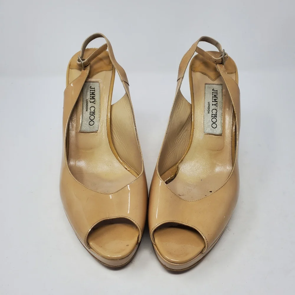 Jimmy Choo Nude Patent Pumps