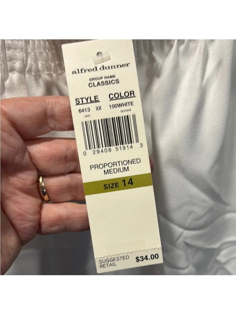 Alfred Dunner classic white