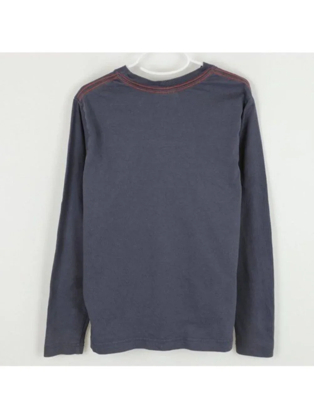 Hanna Andersson Boys Size 10 Blue White Bicycle Graphic Crewneck Long Sleeve Tee