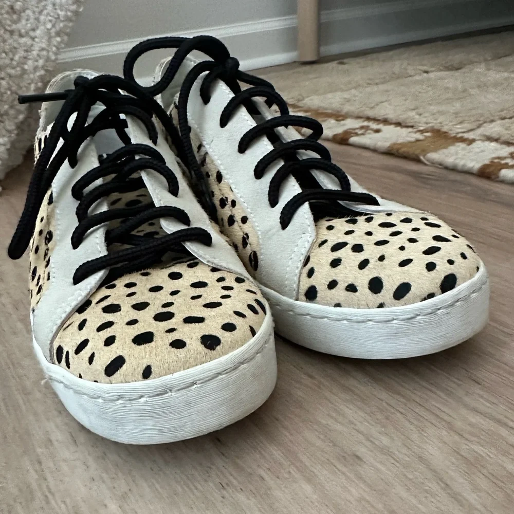 Dolce Vita Zalen Leopard Print Sneakers with Black Laces