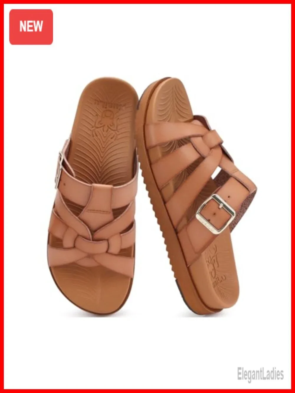 Women's Gladiator Sandals with Arch Support Flat Slides Slip On