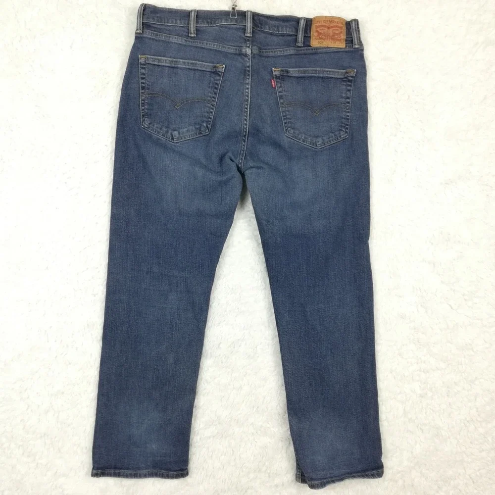Levi's Mens Jeans 505 Straight Leg Regular Fit Blue Denim Medium‎ Wash 38x29