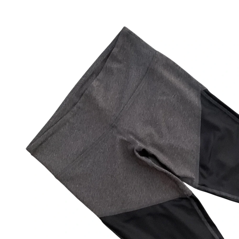 Alo Yoga Sheila‎ Alosoft Colorblock Leggings Gray Black Coral XS Athletic Gym