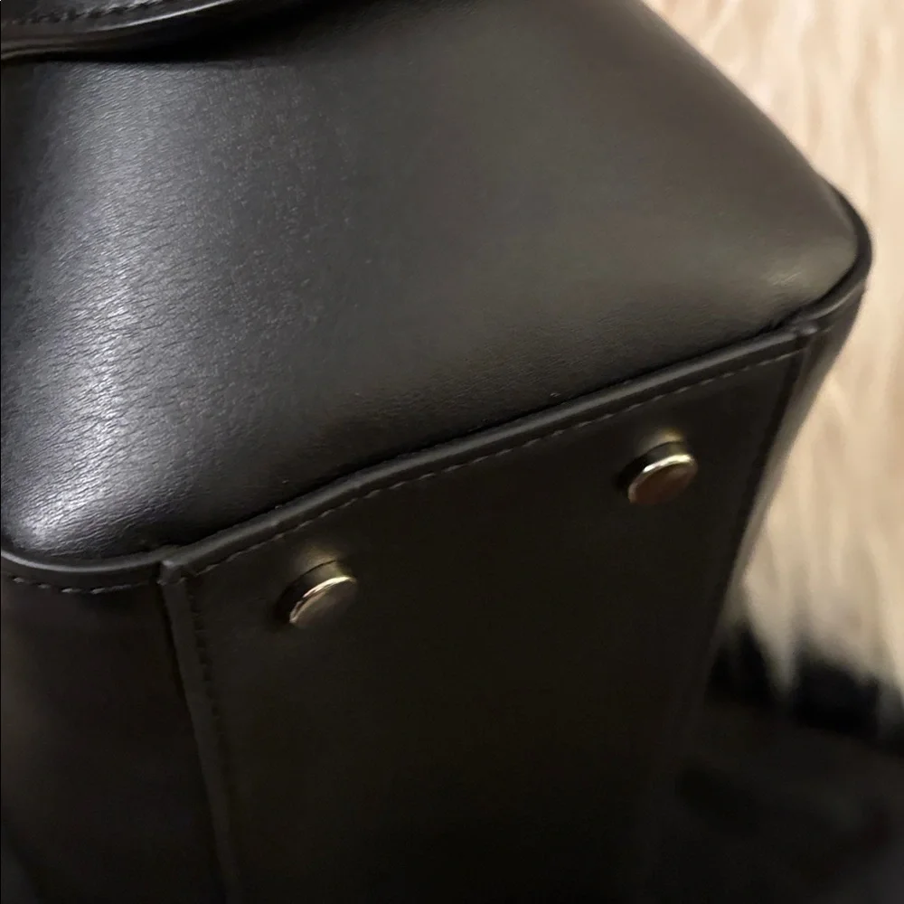 White House Black Market Leopard and Black Satchel