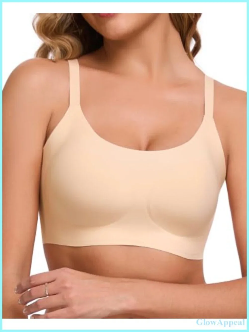 Spaghetti Strap Seamless Bralette Wireless Pull-On Bra Light Support