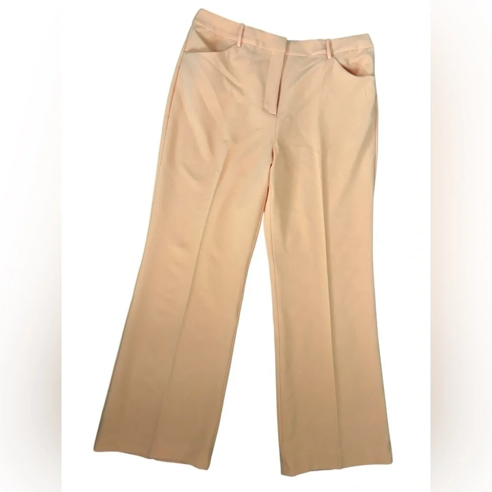 NWT Scoop Light Orange Wide Leg Women's Trousers with Pockets Size XL 16 18