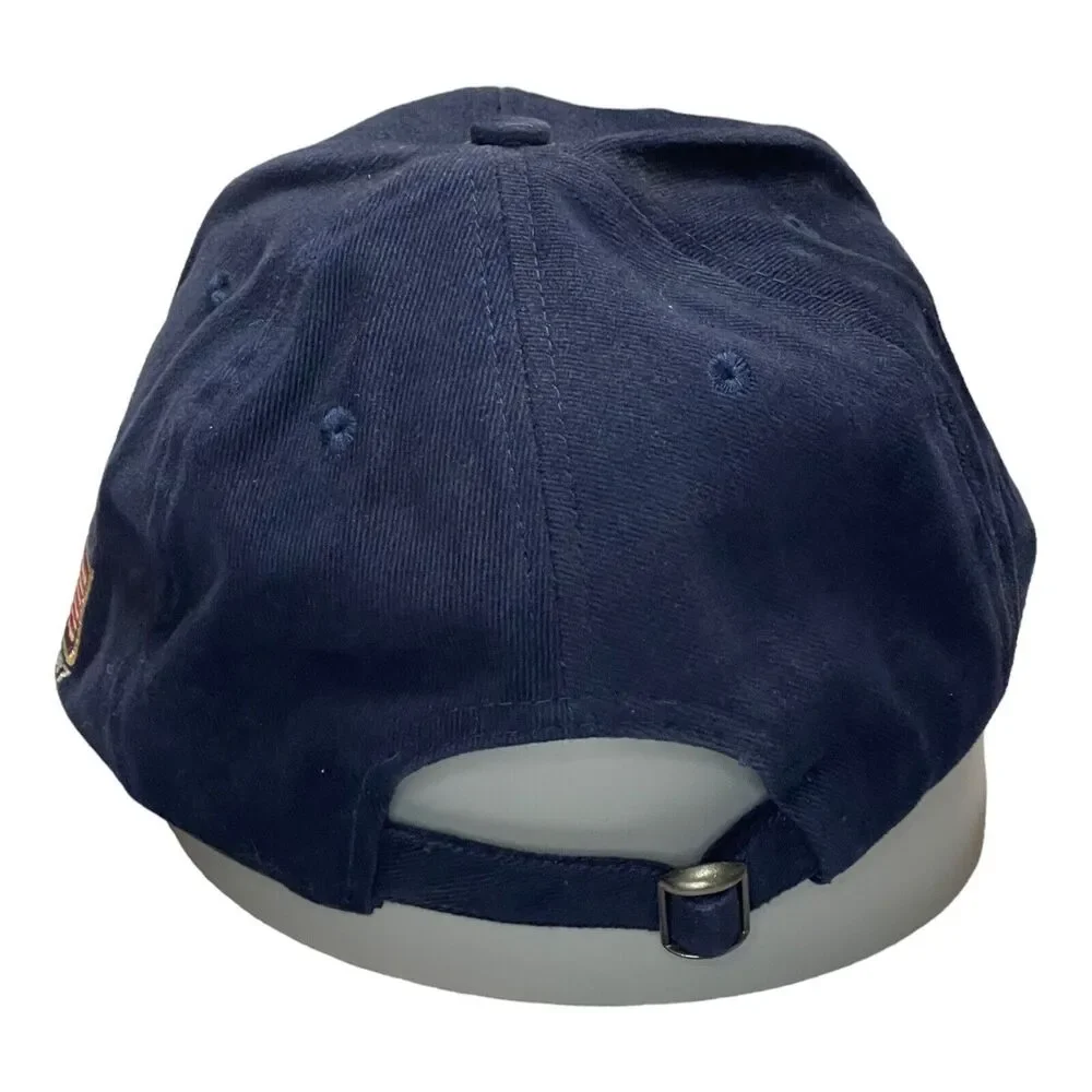 Embroidered Highway Route 66 Cap Blue Hat Adjustable Hook Loop Adults