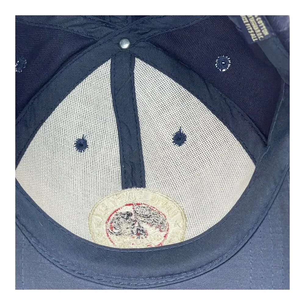 Embroidered Highway Route 66 Cap Blue Hat Adjustable Hook Loop Adults