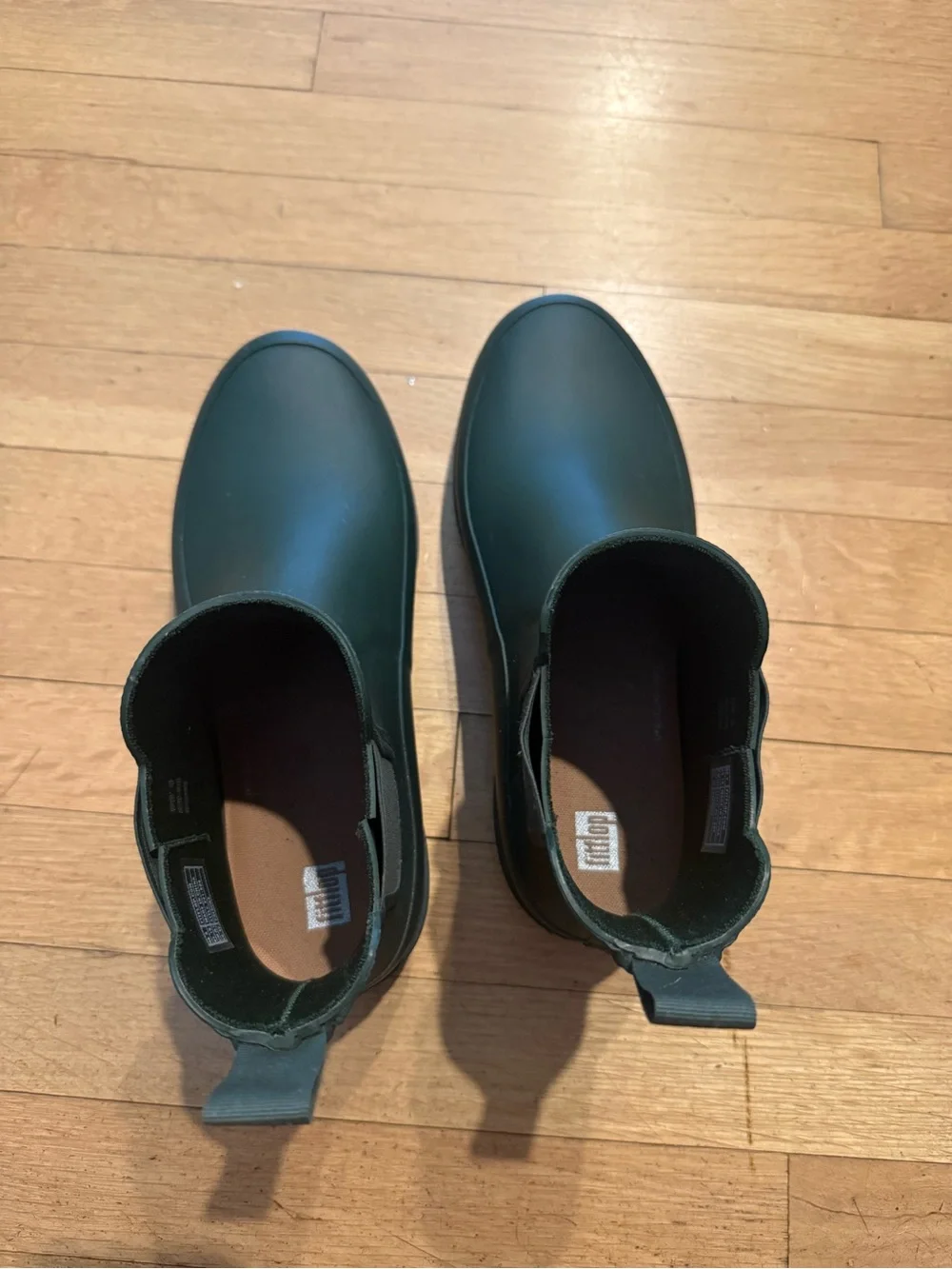 FitFlop Wonderwelly Green Waterproof Chelsea Rain Boots