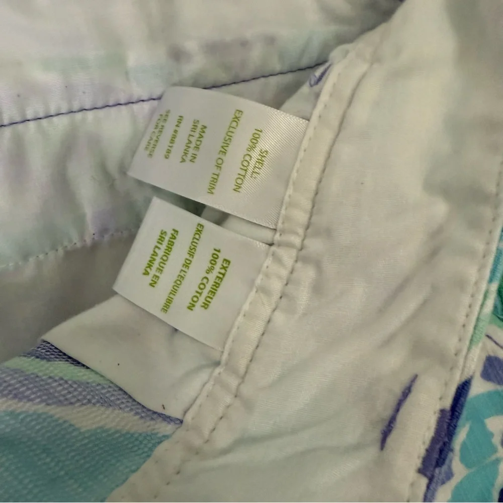 Lilly Pulitzer High Waist Blue Green Tropical Shorts