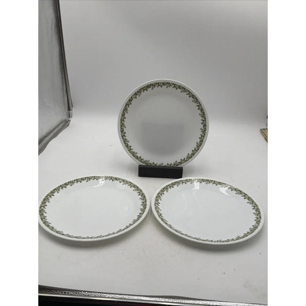 Vtg Set Of 3 Corelle Spring Blossom Crazy Daisy 10 1/4