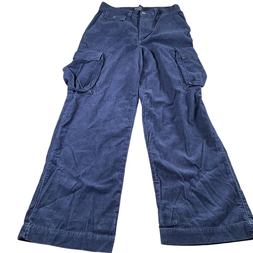 Polo by Ralph Lauren Kids Corduroy Cargo Pants Blue Size‎ 18 Boys