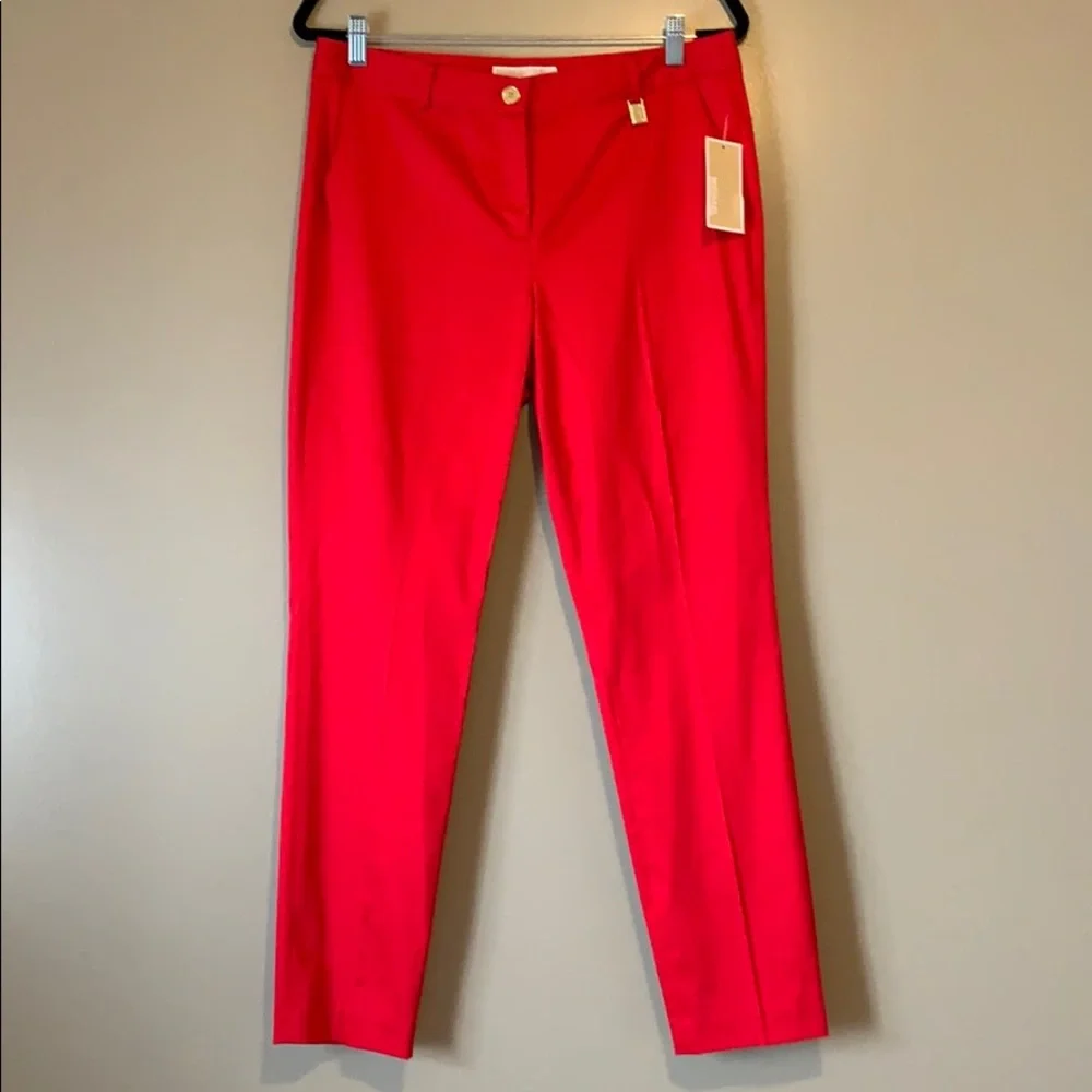 MICHAEL Michael Kors Red Straight-Leg Pants