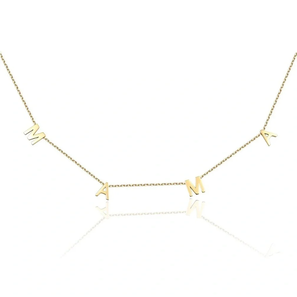 MAMA Necklace in Gold – New Mom, Baby Shower, or Christmas Gift