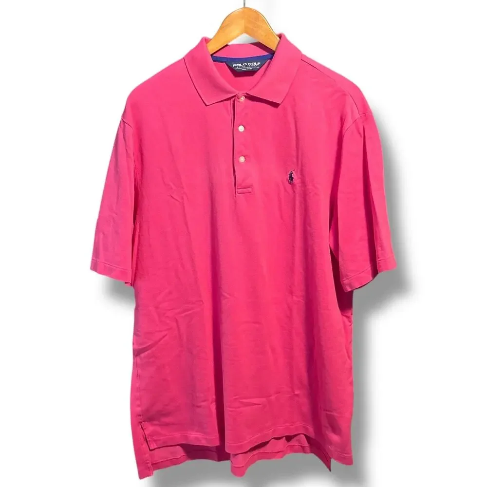 Vintage 90s POLO Golf Ralph Lauren Pink Large