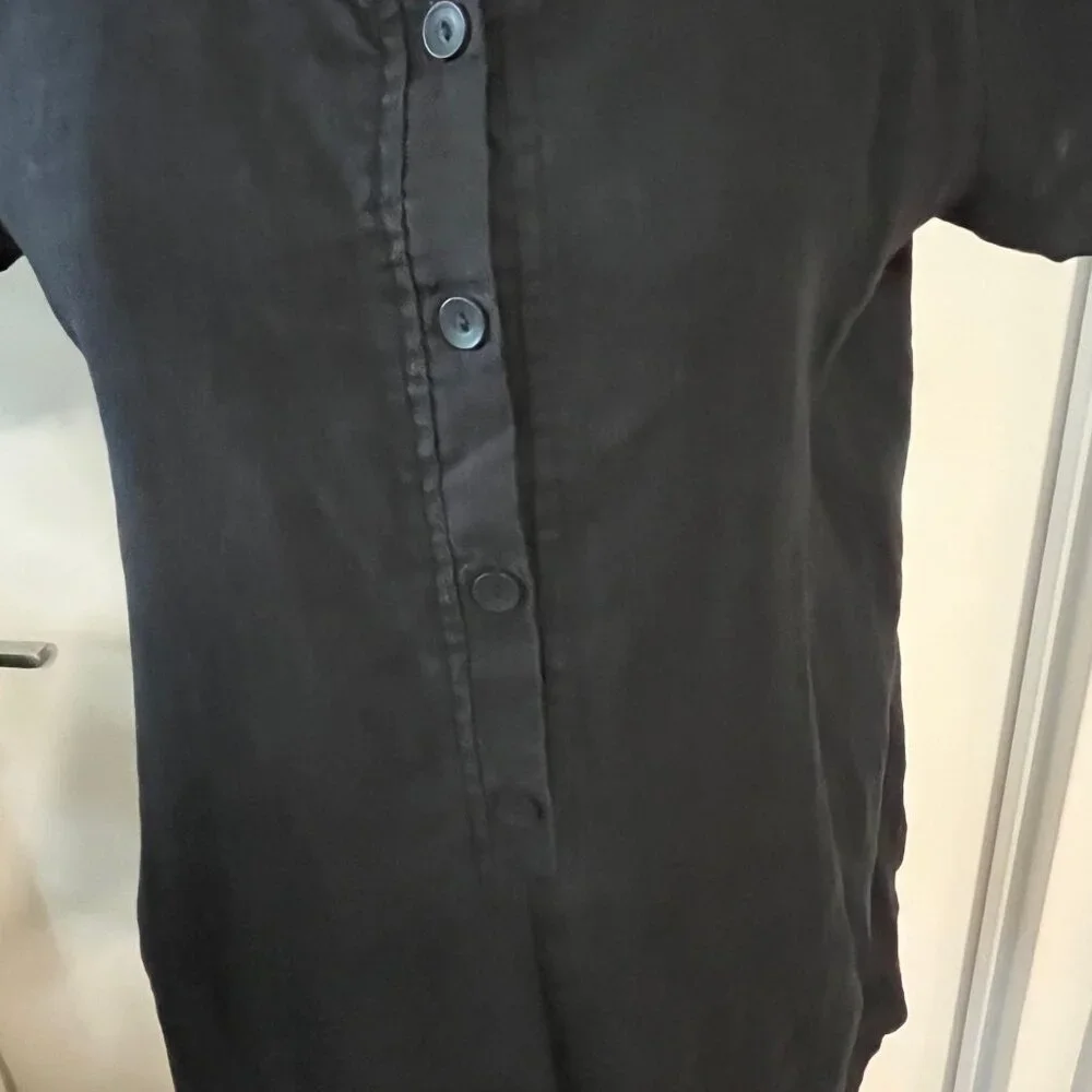 FLAX‎ Black Linen Short Dress/Tunic Size Small
