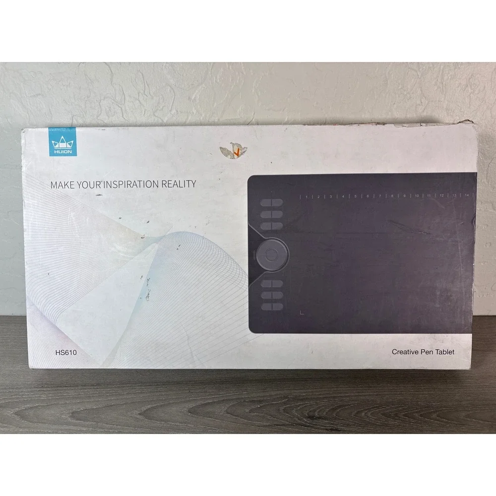 Huion HS610 Creative Pen Tablet Digital Drawing Graphics Pad Black‎ HS610-B