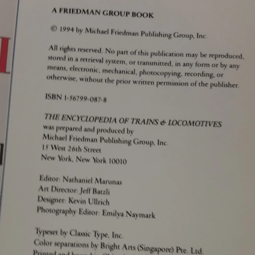N/A encyclopedia trains
