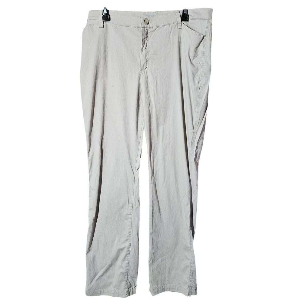 Khaki Easy Care Dress Pants Size 18