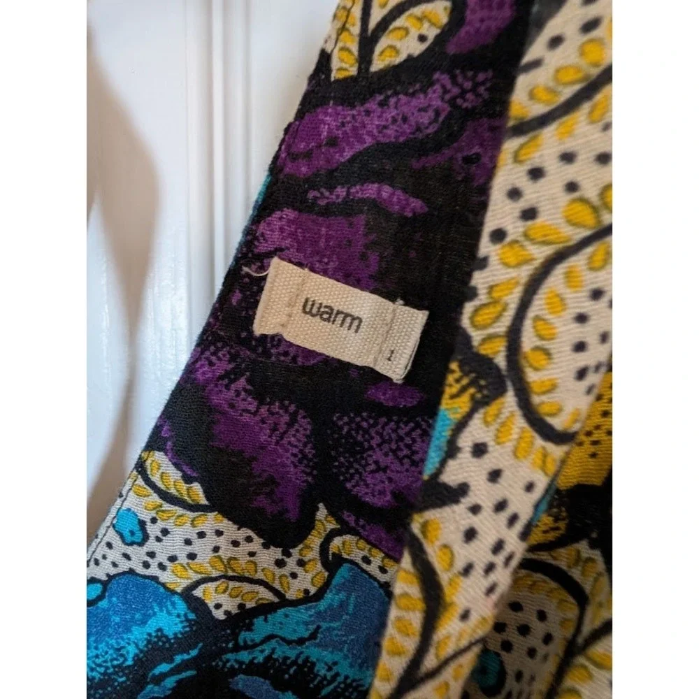 The Warm Store 100% Cotton Romper Women's Size 1 Sm Long Sleeve‎ Tie Back Boho