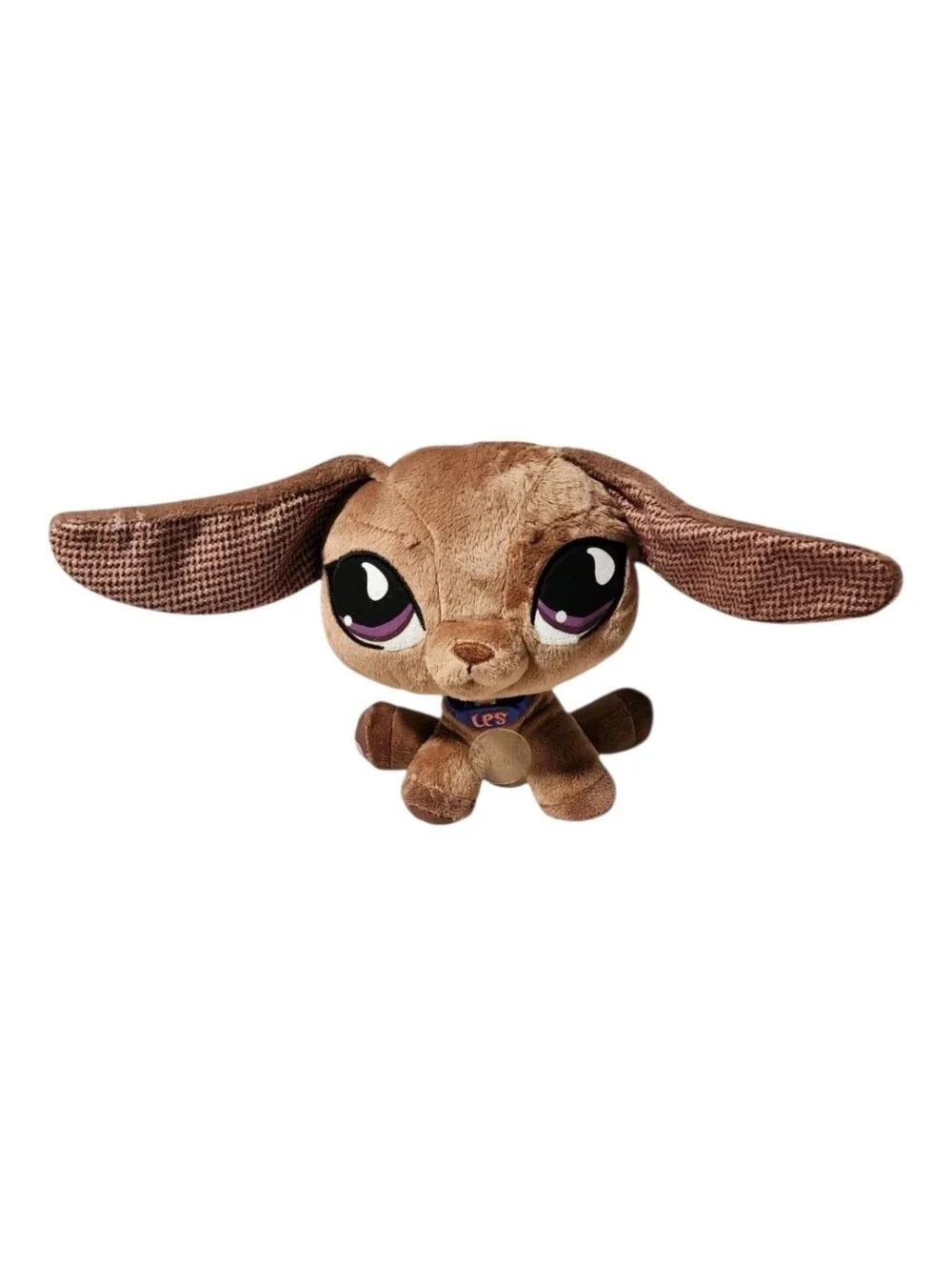 Littlest Pet Shop Dachshund Plush Hasbro Original Brown Long Ears LPS Dog 2007