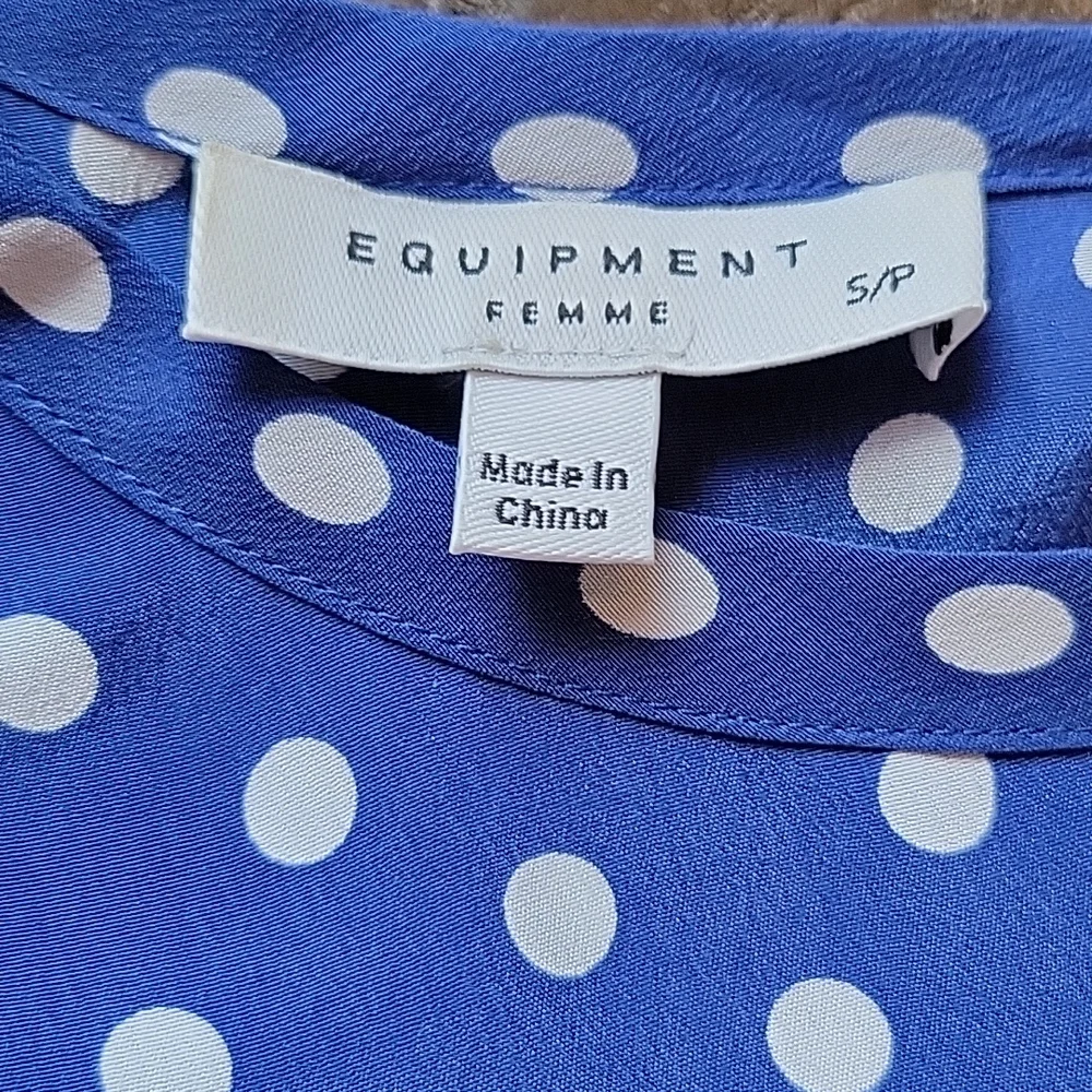 Equipment Silk Polka-dot Dress