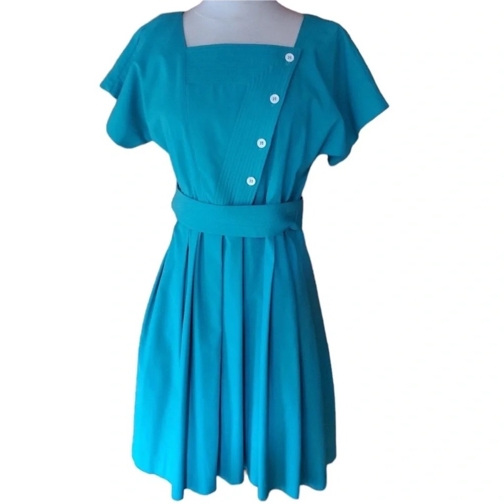 Vintage‎ California Girl Greenish Fit & Flare Dress