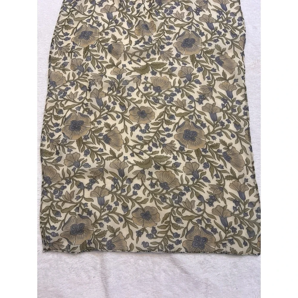 Silk Scarf Rectangle Like Liberty Of London And William Morris Blueberry Floral