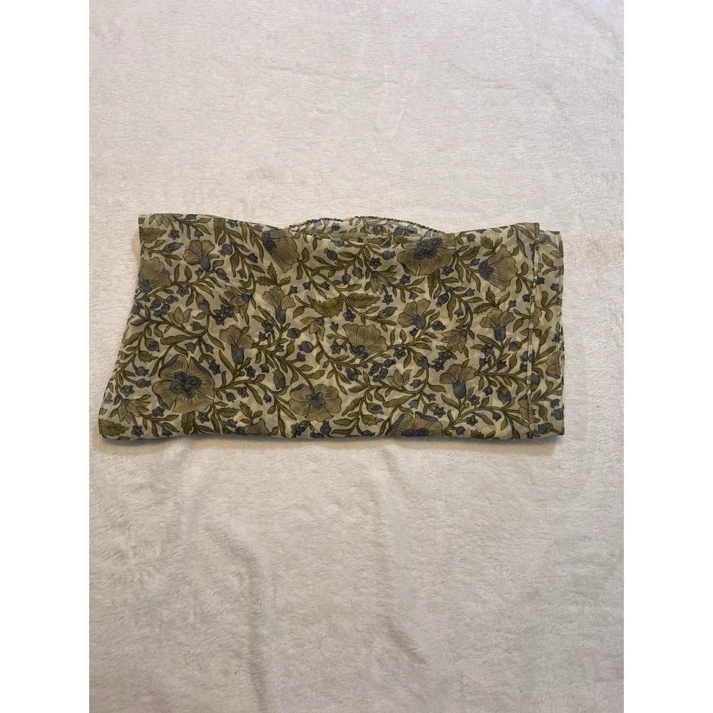 Silk Scarf Rectangle Like Liberty Of London And William Morris Blueberry Floral