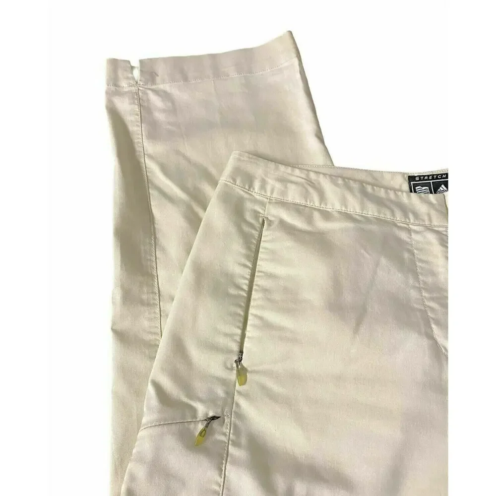 adidas ivory polyester pants