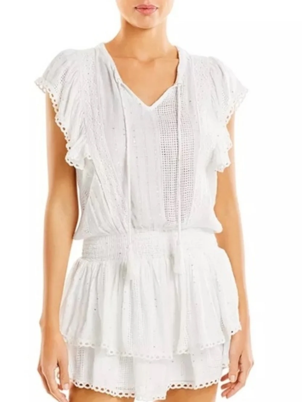 Surf Gypsy Coverup Dress White Crochet Lace