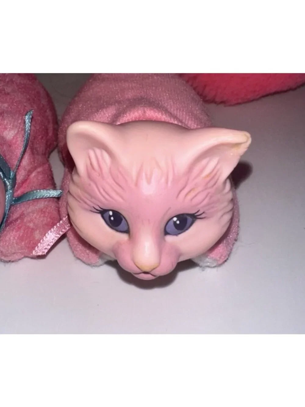 Hasbro Kitty Surprise Pink Plush Cat with 2 Kittens 1992 Vintage Rare 8825