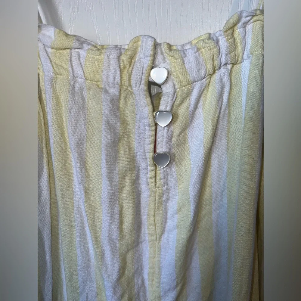 Stoney Clover Lane x Target Yellow & White Striped Jumpsuit Size S