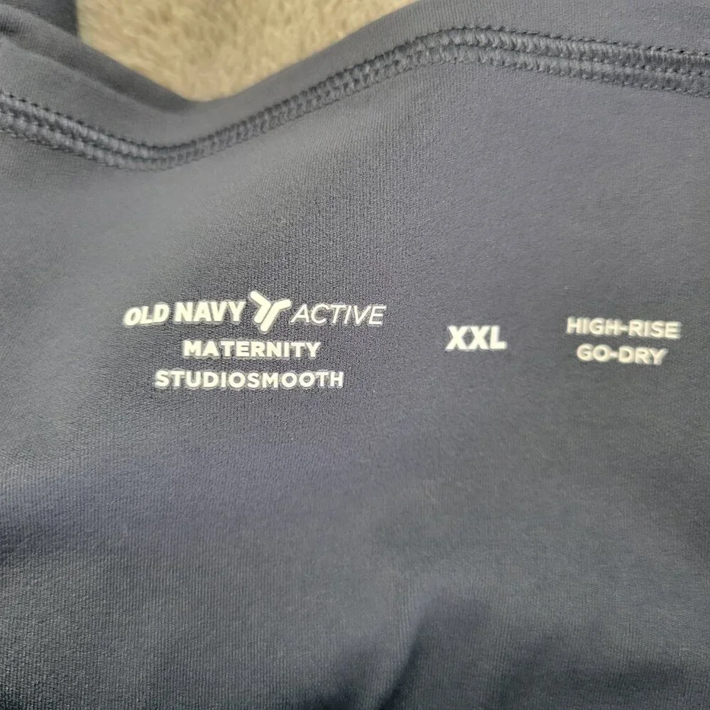 Old Navy Active Leggings Maternity XXL Gray High Rise Nylon Stretch GRA790E