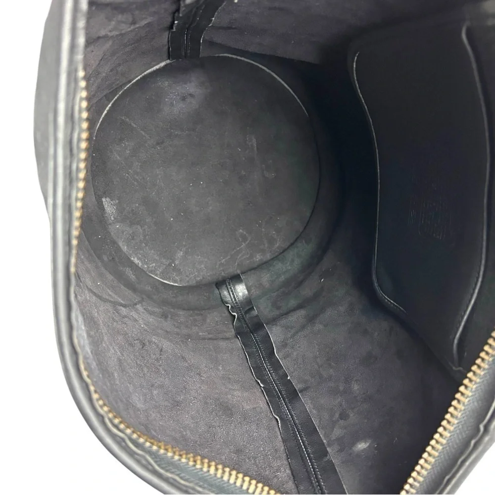 COACH VINTAGE 80S EXTRA LARGE BLACK GLOVETAN LEATHER CLASSIC DUFFLE SAC FEED BAG