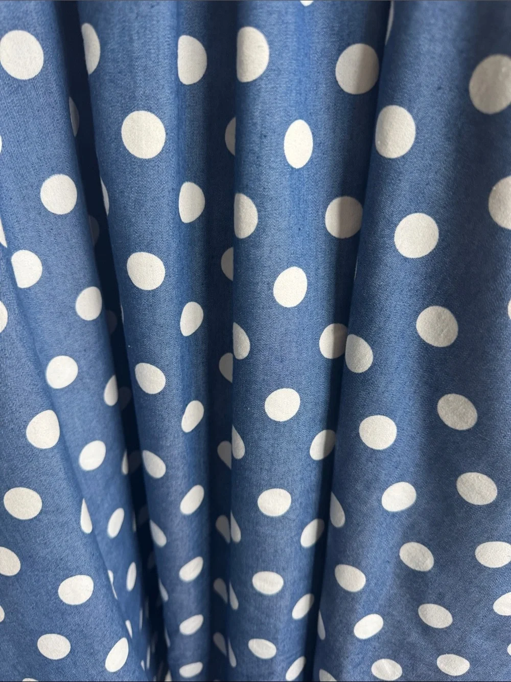 THMK Clothing boutique Blue / white Polka Dot Spaghetti Strap Dress